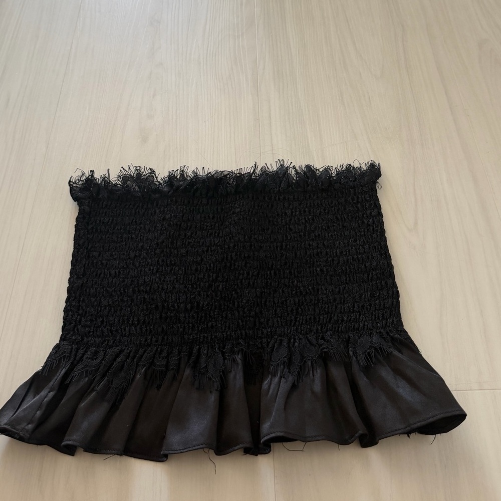 Rehab Black Textured Tube Top
